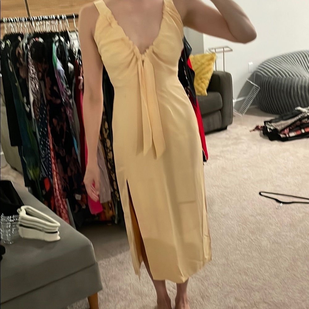 Abercrombie & Fitch Peach Midi Dress